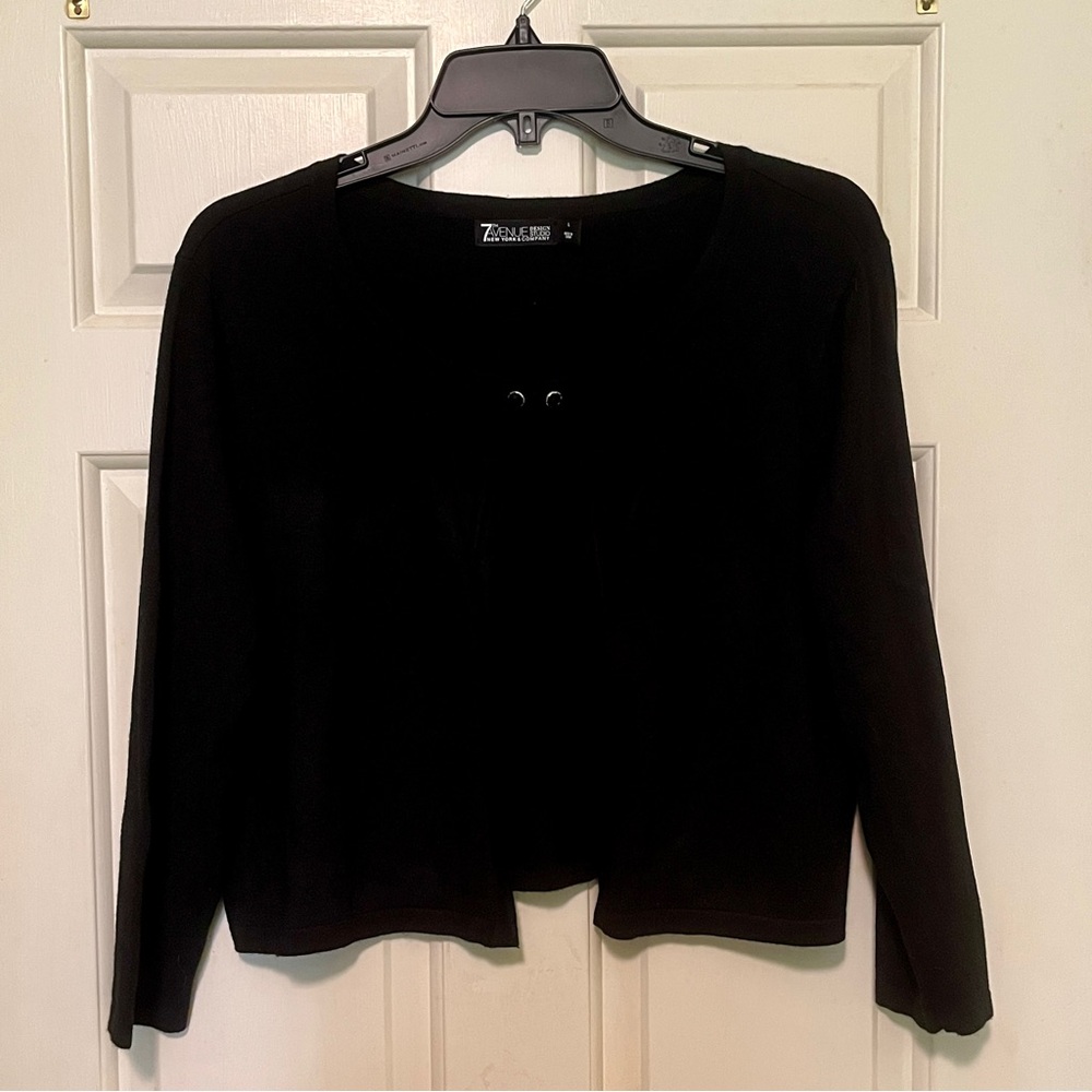 New York & Company Black Cropped Cardigan Sweater